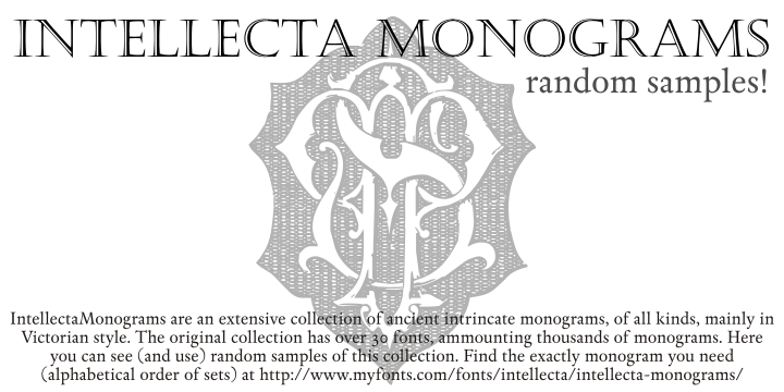 Intellecta Monograms Random Sam字体 1
