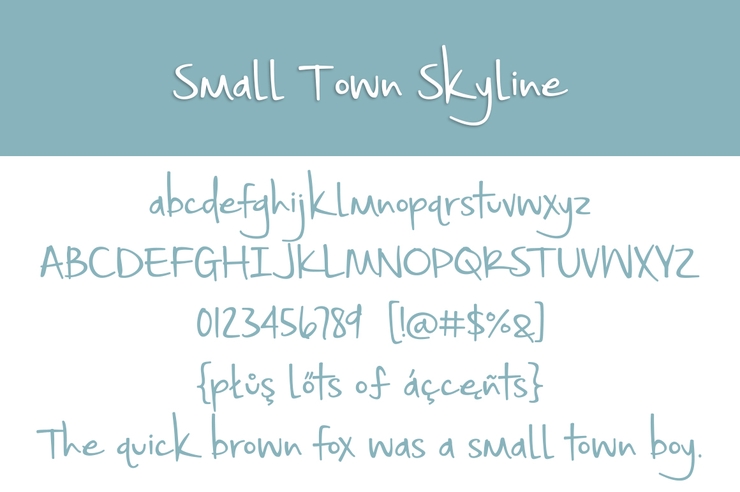 Small Town Skyline字体 3