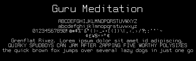 Guru Meditation NBP字体 2