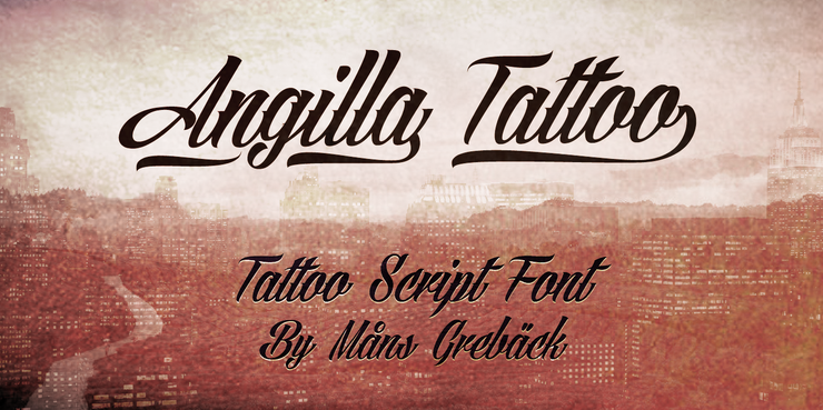 Angilla Tattoo字体 2