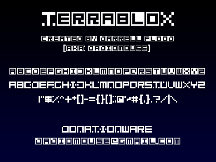 Terrablox字体 1