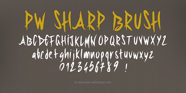 PWSharpBrush字体 1