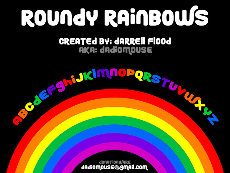 Roundy Rainbows字体 1