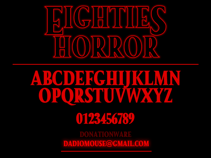 Eighties Horror字体 1