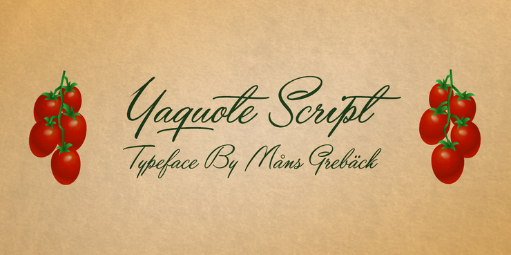 Yaquote Script字体 2