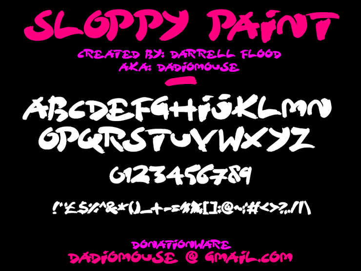 Sloppy Paint字体 1