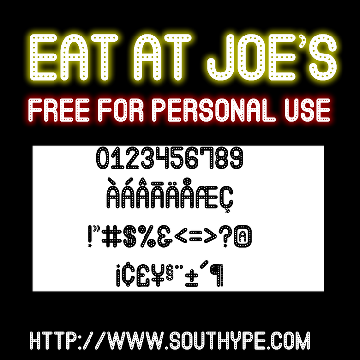 Eat at Joe's St字体 1