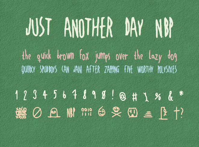 JustAnotherDayNBP字体 1