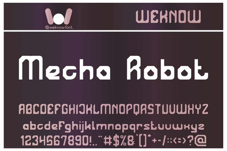 MECHA ROBOT字体 1