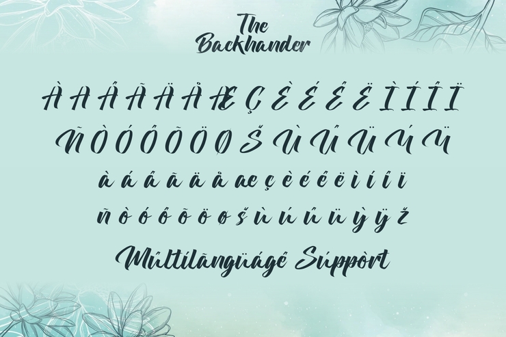 The Backhander字体 1