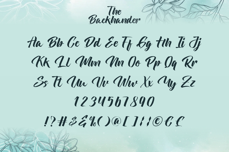 The Backhander字体 2