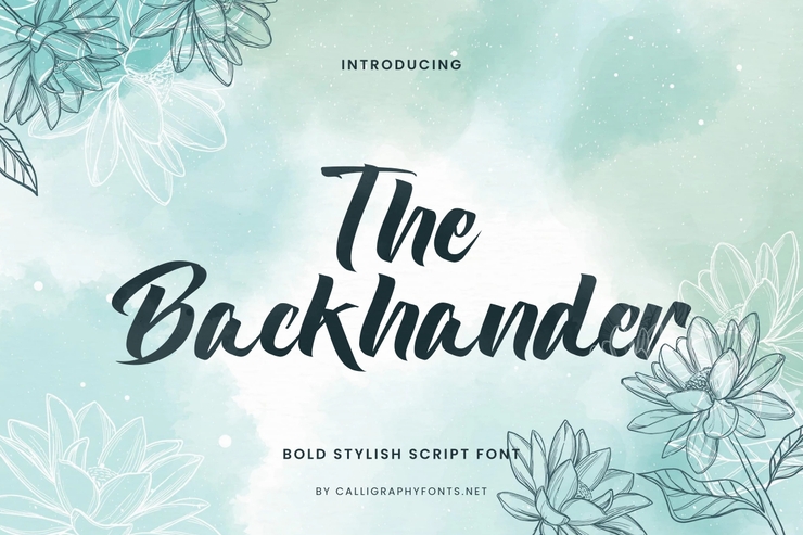 The Backhander字体 7