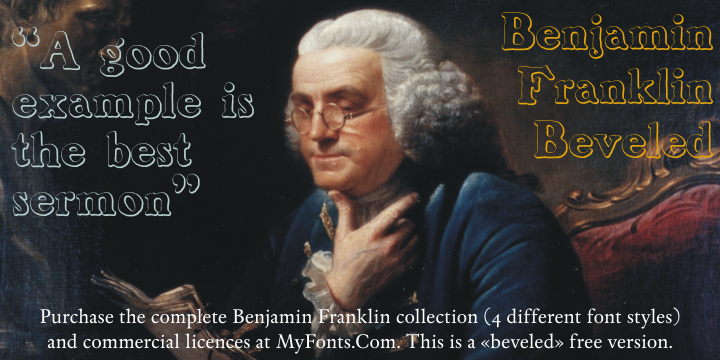 BenjaminFranklin Beveled字体 1