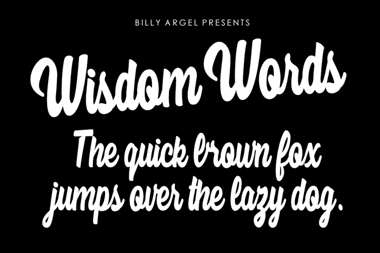 Wisdom Words字体 1