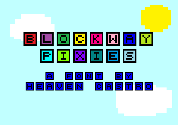 Blockway Pixies字体 1