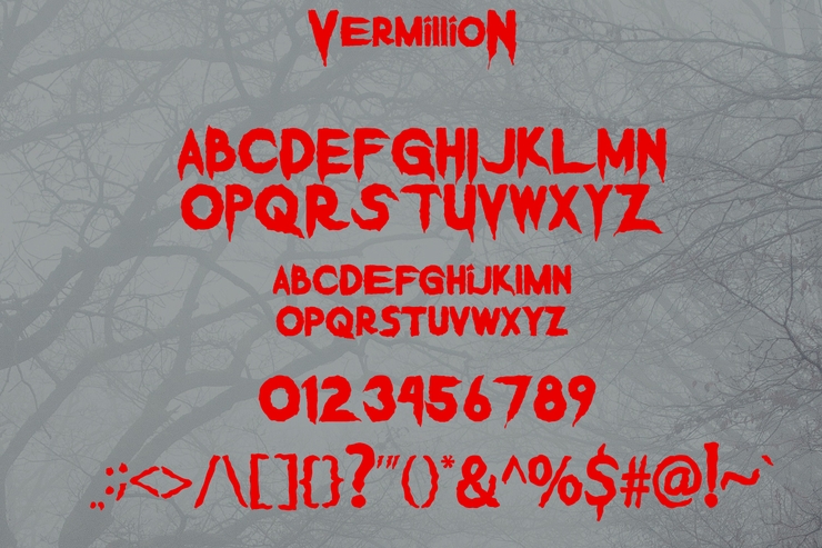 Vermillion Stamp字体 2