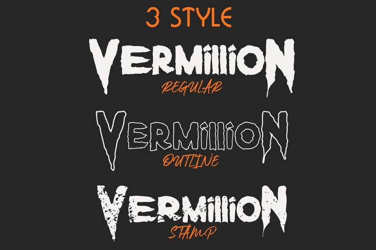 Vermillion Stamp字体 5