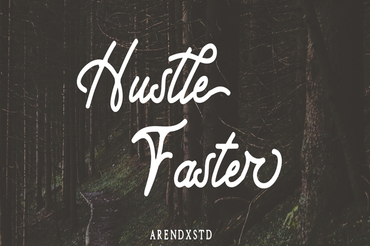 Hustle Faster字体 7