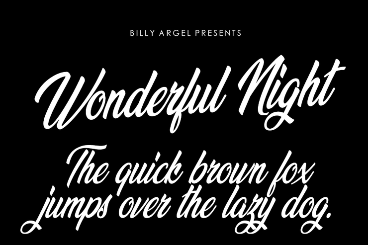 Wonderful Night字体 1