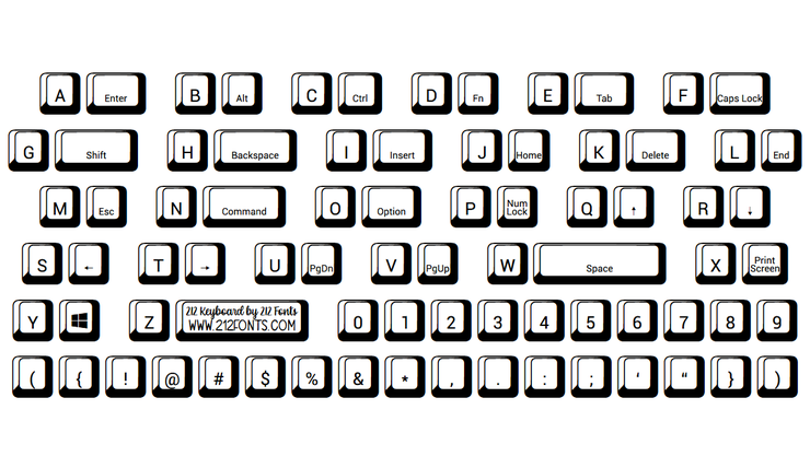 212 Keyboard字体 1