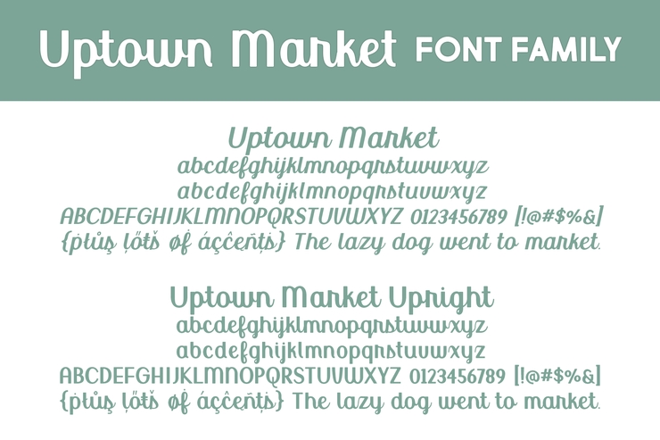 Uptown Market字体 4