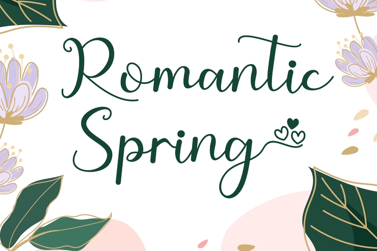 Romantic Spring字体 7