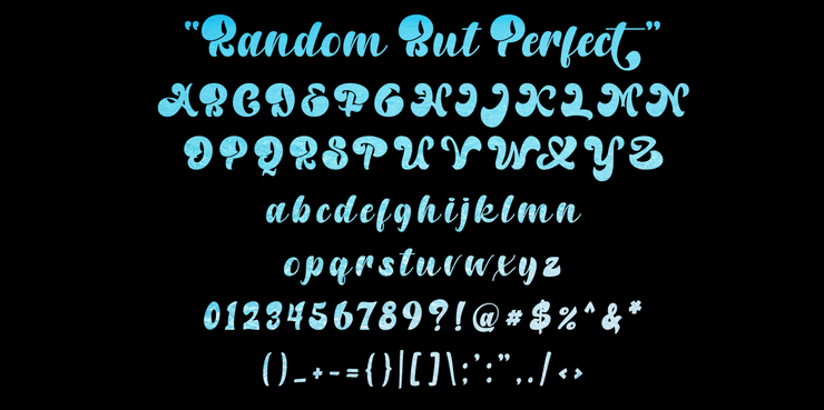 Random But Perfect字体 9