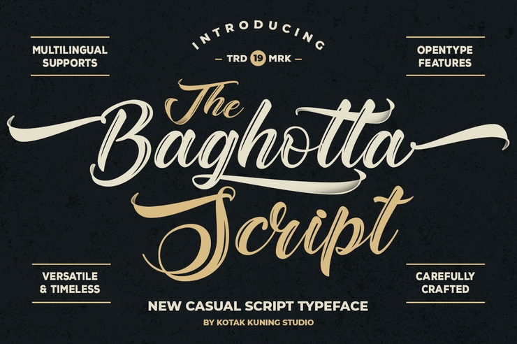 The Baghotta Script字体 1