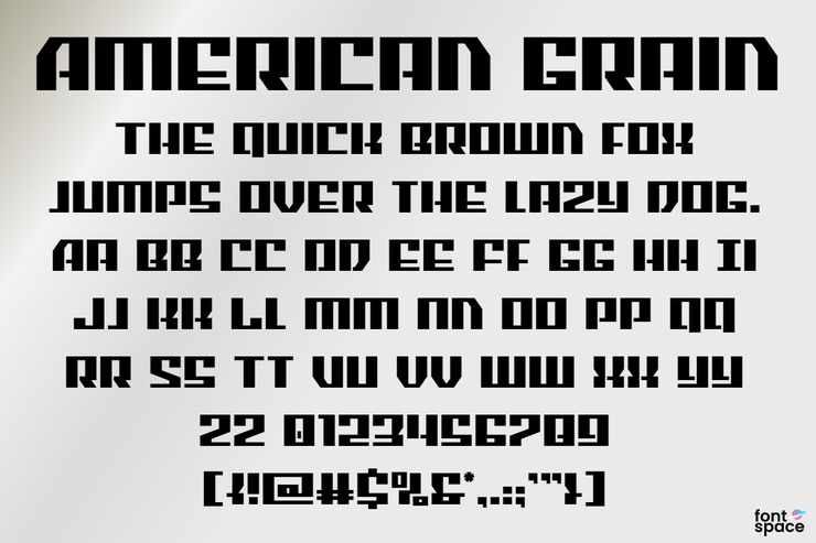 American Grain字体 2