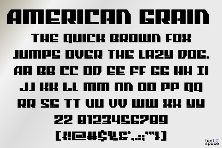 American Grain字体 3