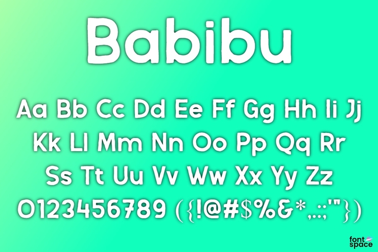 Babibu字体 1