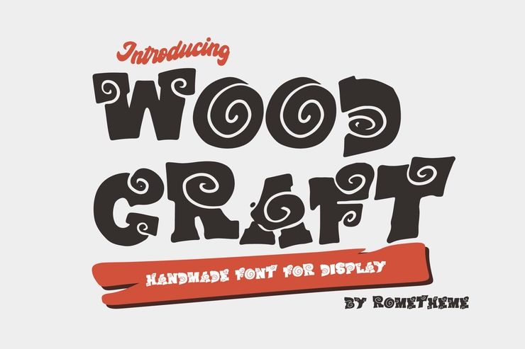 Wood Craft - Handmade Display字体 3
