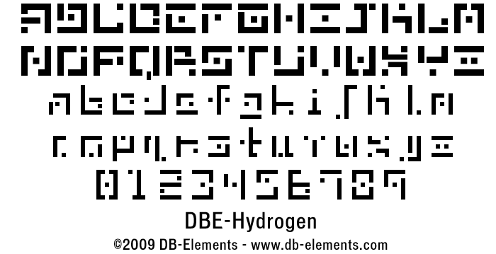 DBE-Hydrogen字体 1