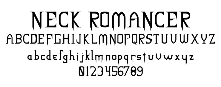 NECK ROMANCER字体 1