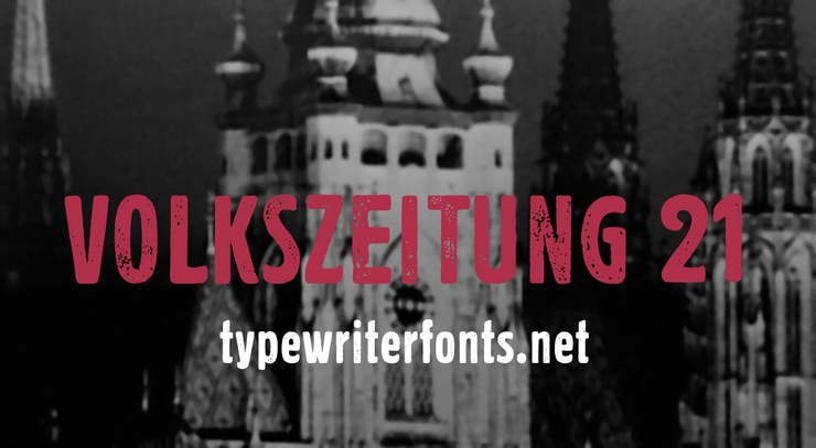 Volkszeitung 21字体 1