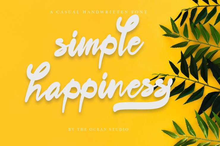 The Simple Happiness Script字体 2