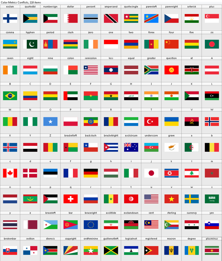 flags color world字体 2