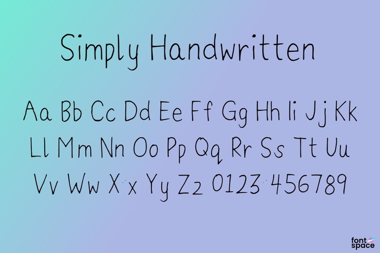 Simply Handwritten字体 1