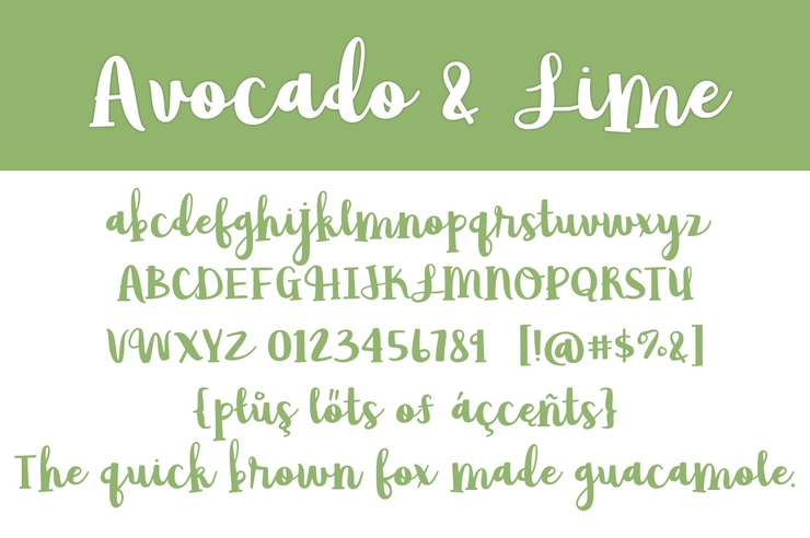 Avocado & Lime字体 5