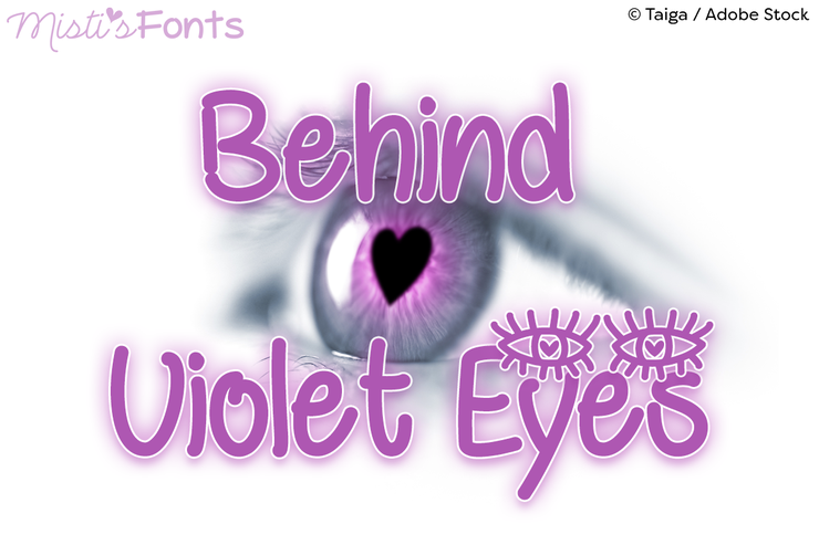 Behind Violet Eyes字体 1