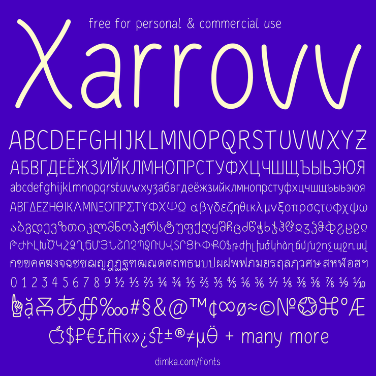 Xarrovv字体 1