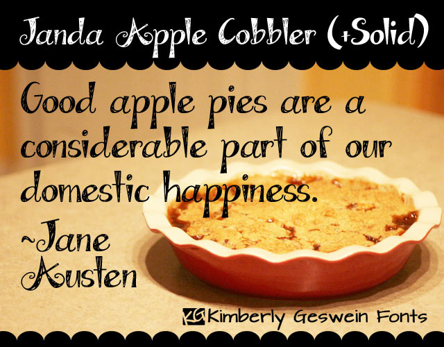 Janda Apple Cobbler字体 2