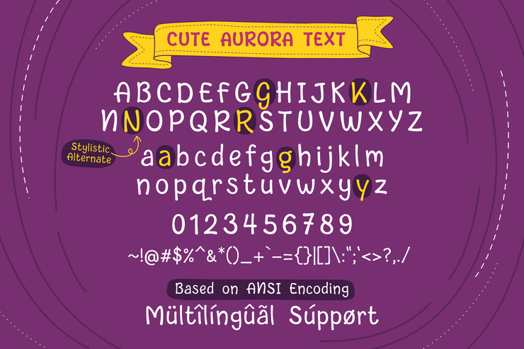 Cute Aurora字体 1