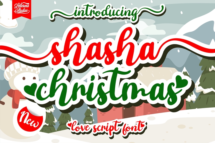 shasha christmas字体 2