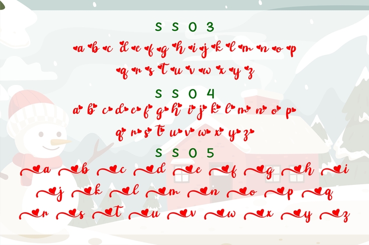 shasha christmas字体 8