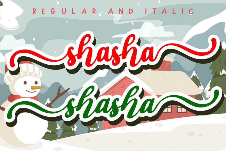 shasha christmas字体 9