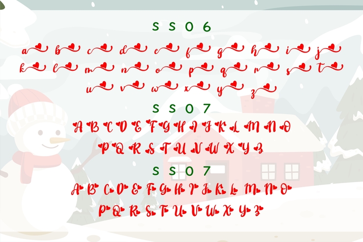 shasha christmas字体 10