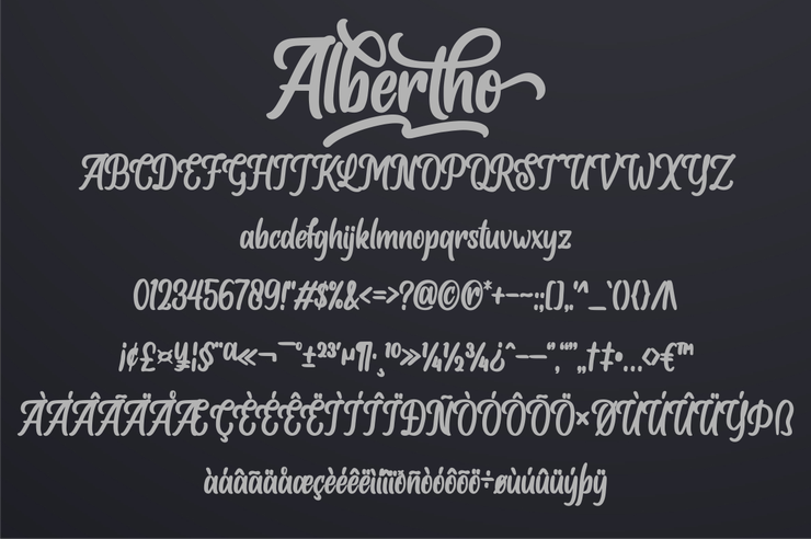 Albertho字体 4