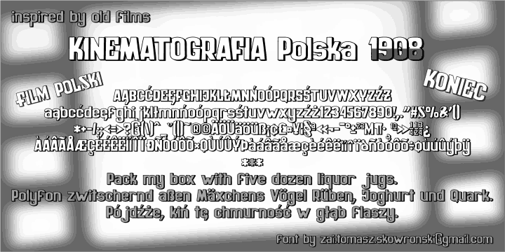 Kinematografia Polska 1908字体 1
