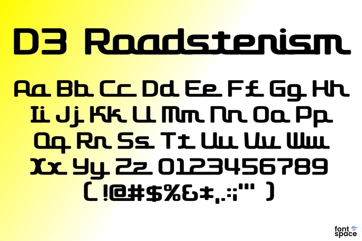 D3 Roadsterism字体 1